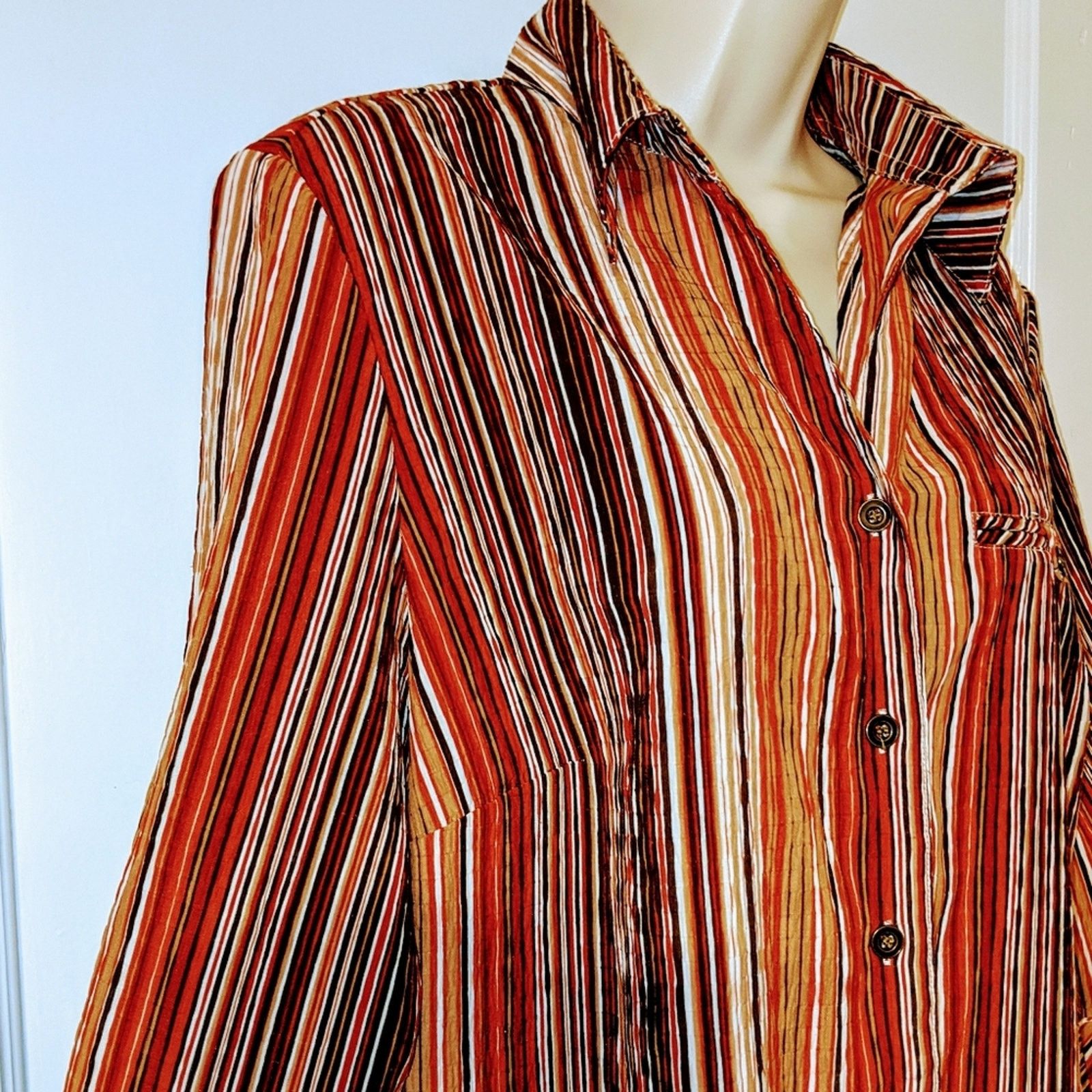 Other Allison Daley 3/4 Sleeve Button Shirt Size 12 Petite Size XL / US 12-14 / IT 48-50 - 3 Thumbnail