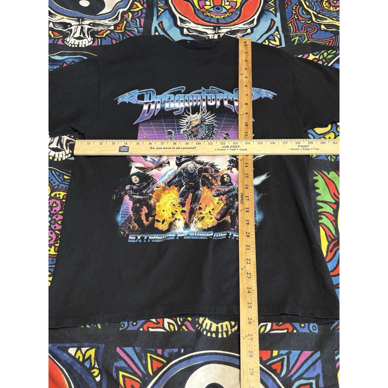 Vintage DragonForce Extreme Power Metal Dragon T Official Tour Shirt Size US XL / EU 56 / 4 - 6 Thumbnail