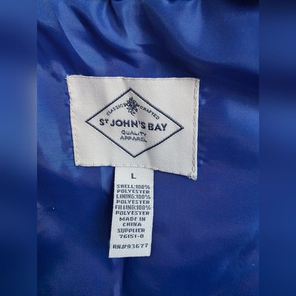 St. Johns Bay St. John's Bay Vibrant Blue Plaid Quilted Vest Size L / US 10 / IT 46 - 8 Thumbnail