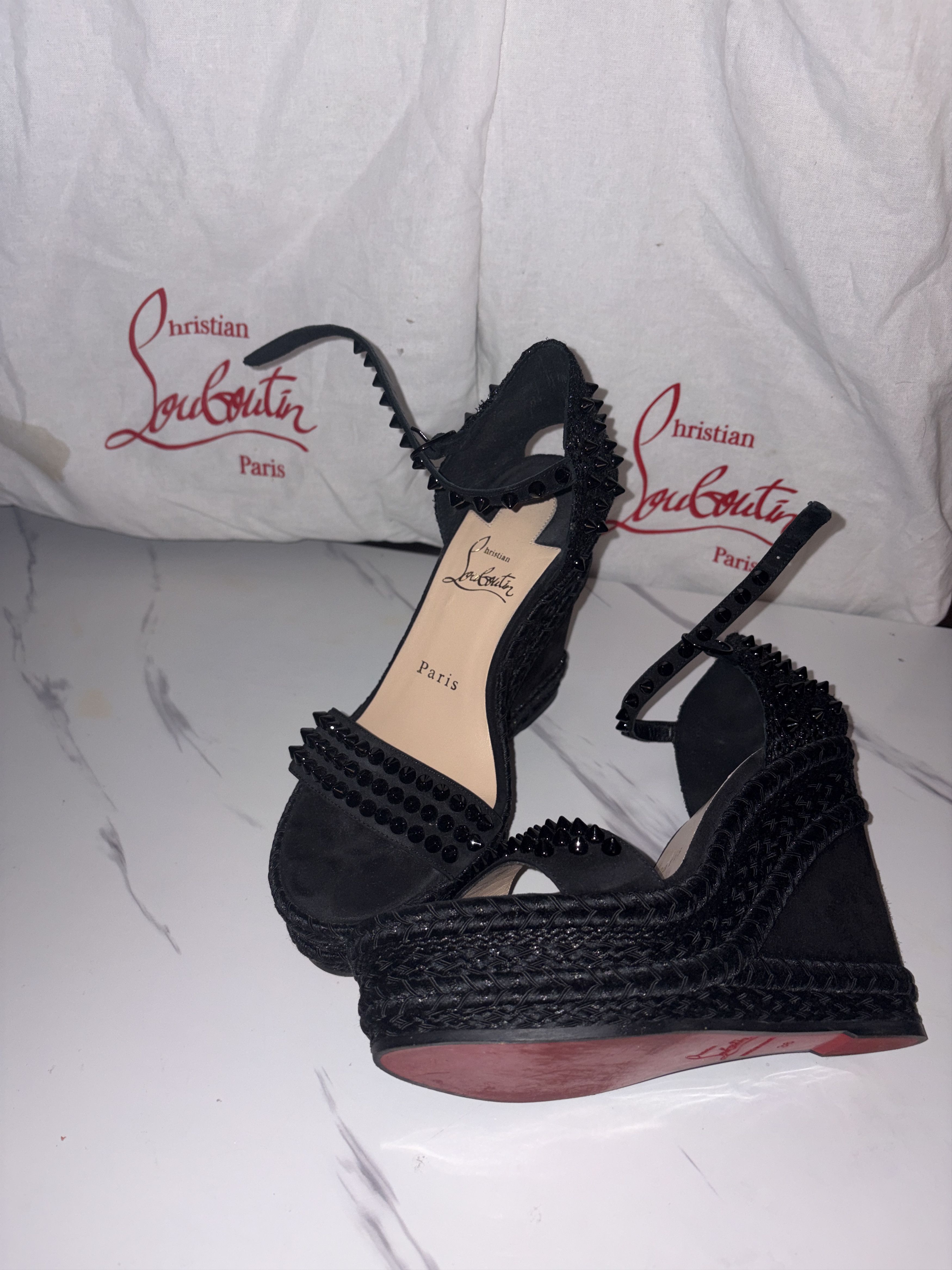 Christian Louboutin Authentic Christian Louboutin spiked wedge Size US 6 / IT 36 - 6 Thumbnail