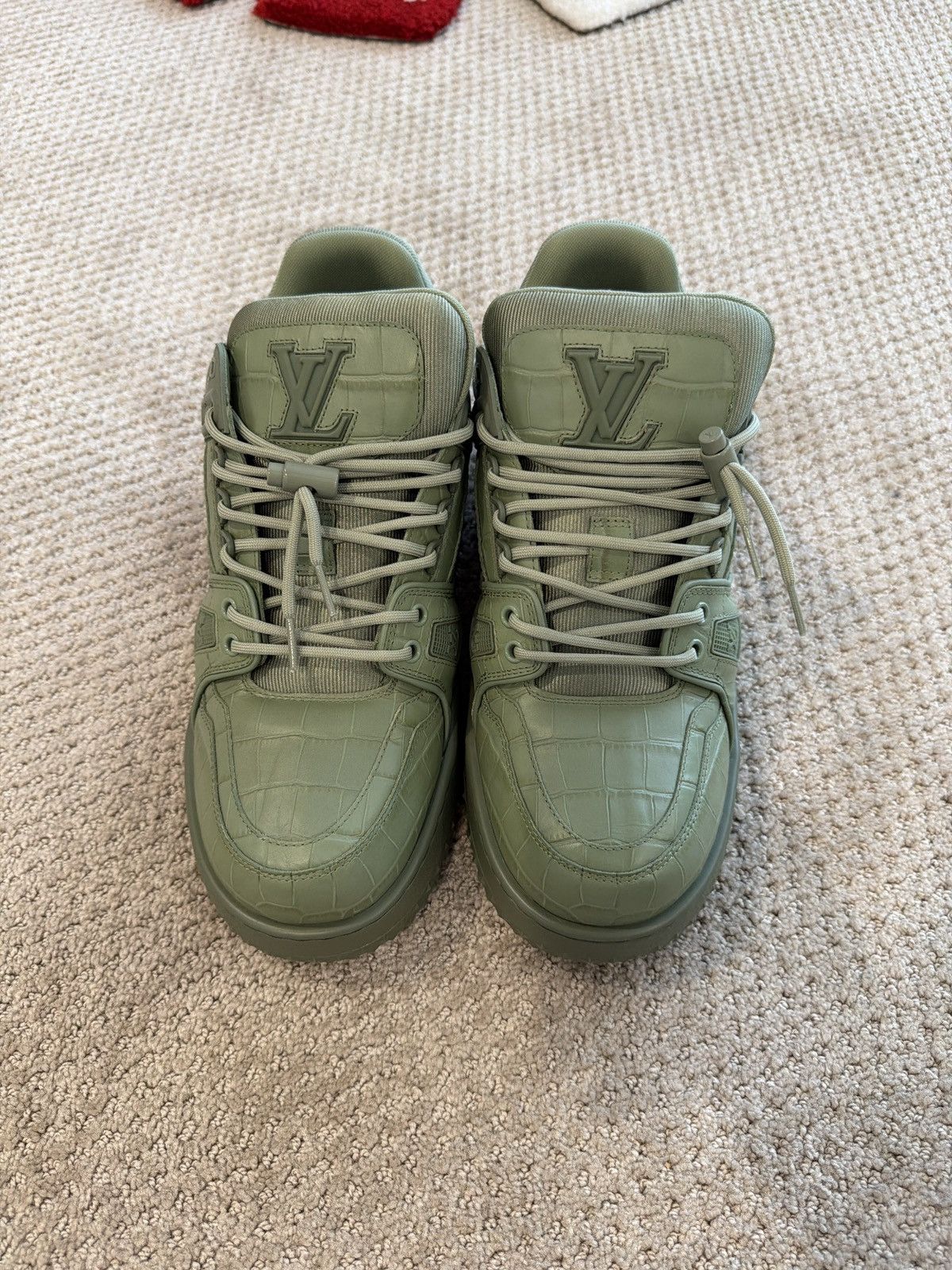 Louis Vuitton Louis Vuitton Maxi Trainer - Green Embossed Alligator Size US 11 / EU 44 - 4 Thumbnail