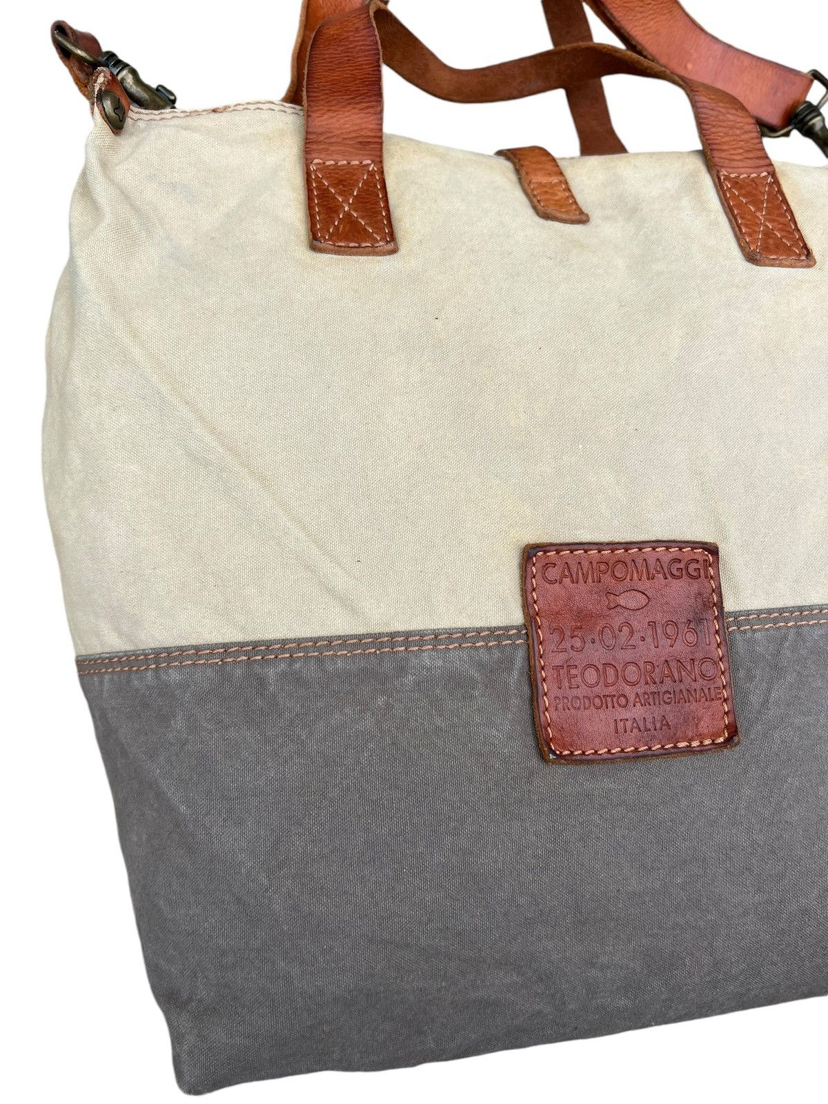 Leather Campomaggi Dirty Fade Canvas Leather 2Way Bag Size ONE SIZE - 10 Thumbnail