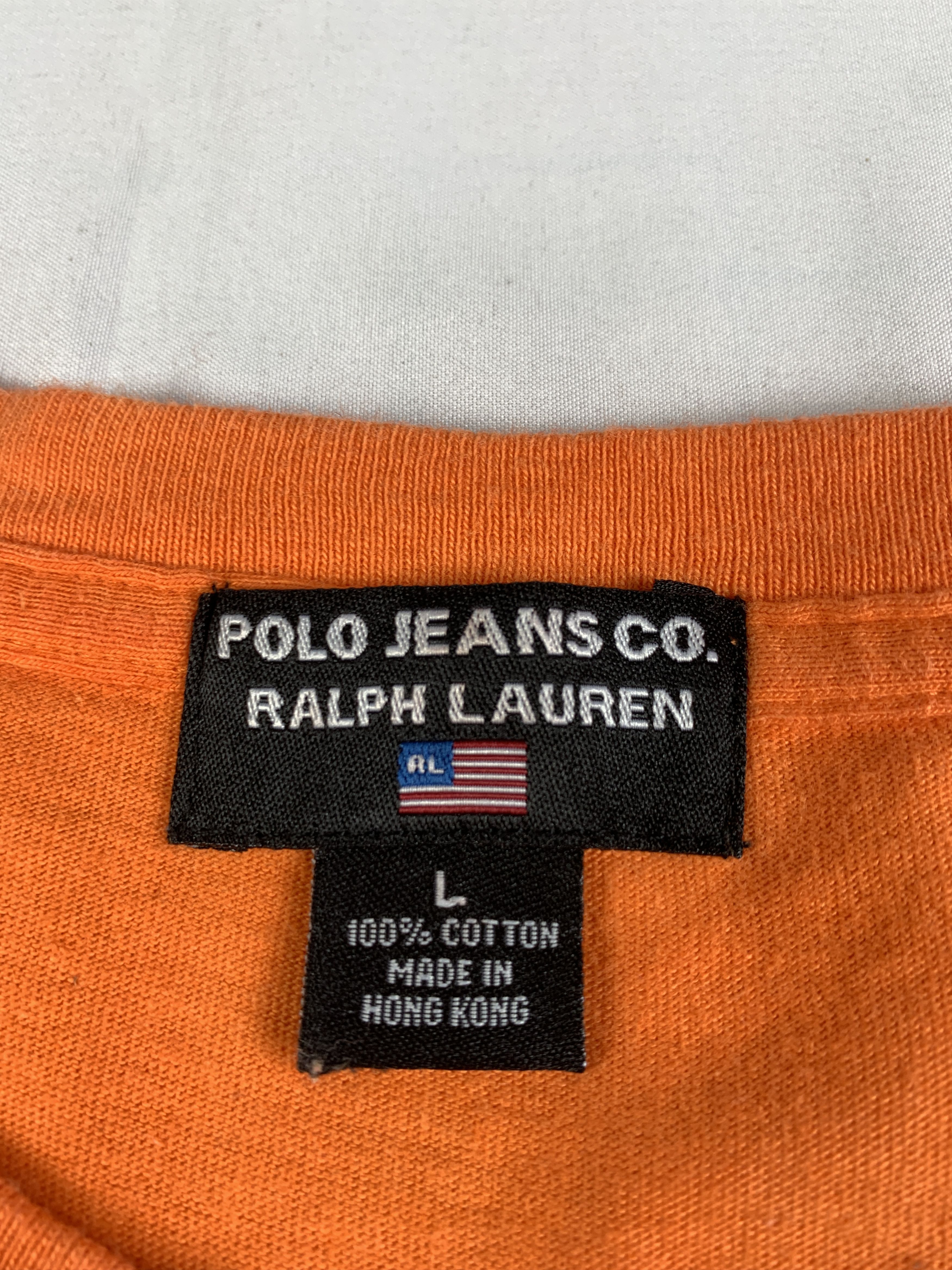 Polo Ralph Lauren Polo Jeans Co by Ralph Lauren Orange Surf Graphic Tee (L) Size US L / EU 52-54 / 3 - 9 Thumbnail