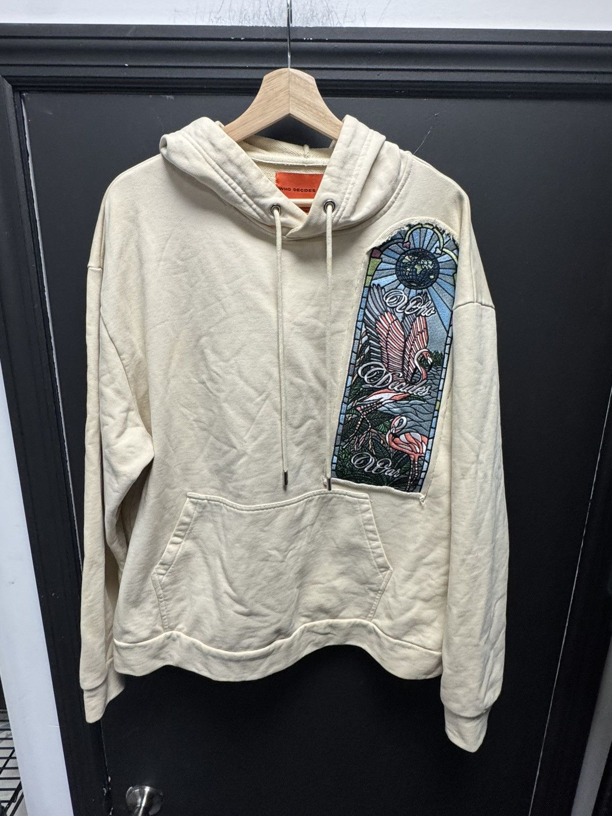 Who Decides War Who Decides War Flamingo Staff Hooded Sweatshirt Cream Size US XS / EU 42 / 0 - 1 Thumbnail