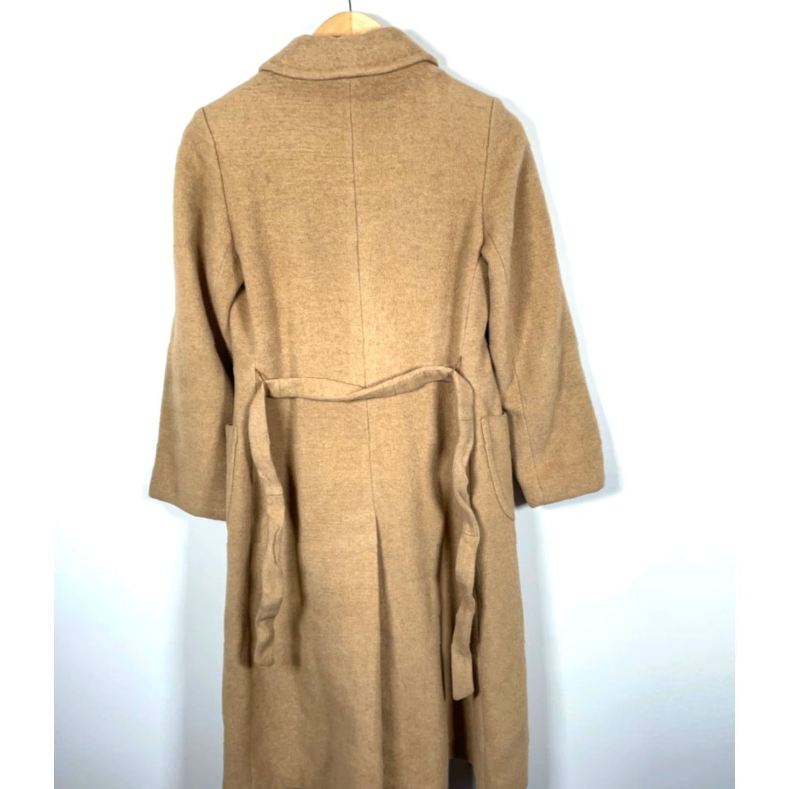 Camel VINTAGE Ullmann Camel Hair Double Breasted Belted Trench Coat Women's 6 / Small Beige Coat Size M / US 6-8 / IT 42-44 - 2 Thumbnail