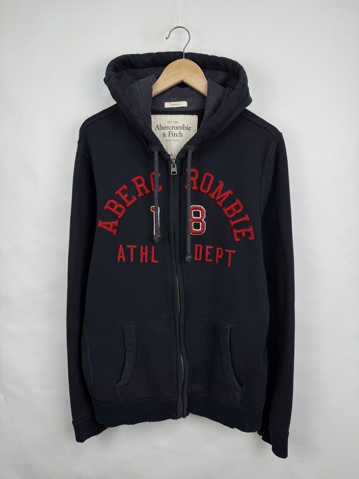 Abercrombie & Fitch 🇺🇸 Y2K Abercrombie Fitch Distressed Hoodie Opium Style Rare Size US L / EU 52-54 / 3 - 2 Thumbnail