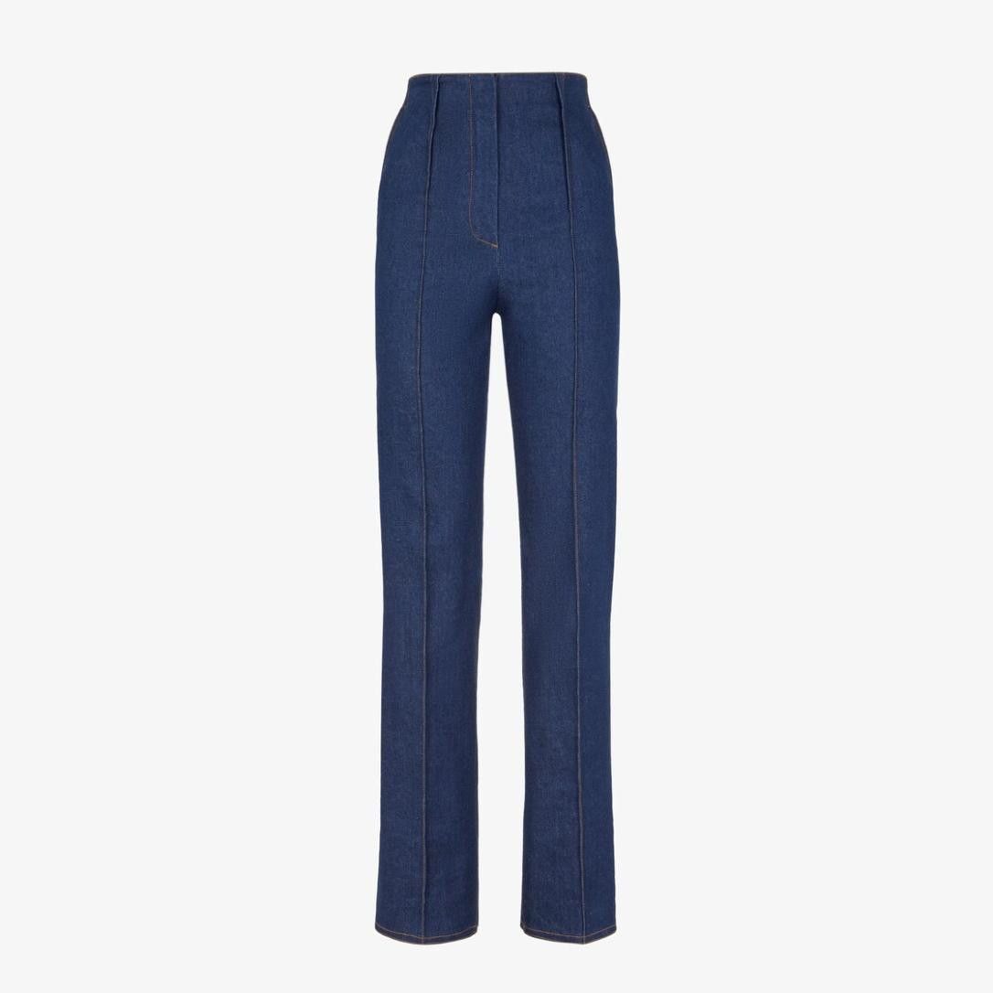 Fendi o1loc1c0824 Trousers in Blue Size 27" / US 4 / IT 40 - 1 Thumbnail
