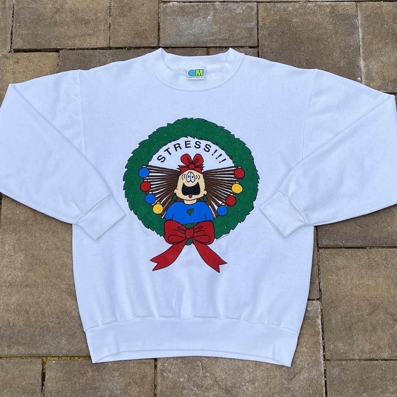 Vintage Vintage 90s Stress Cartoon Comedy Funny Crewneck Sweatshirt Size US M / EU 48-50 / 2 - 1 Thumbnail