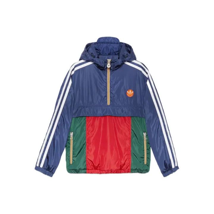 GUCCI x adidas Blue Hooded Sweatshirt