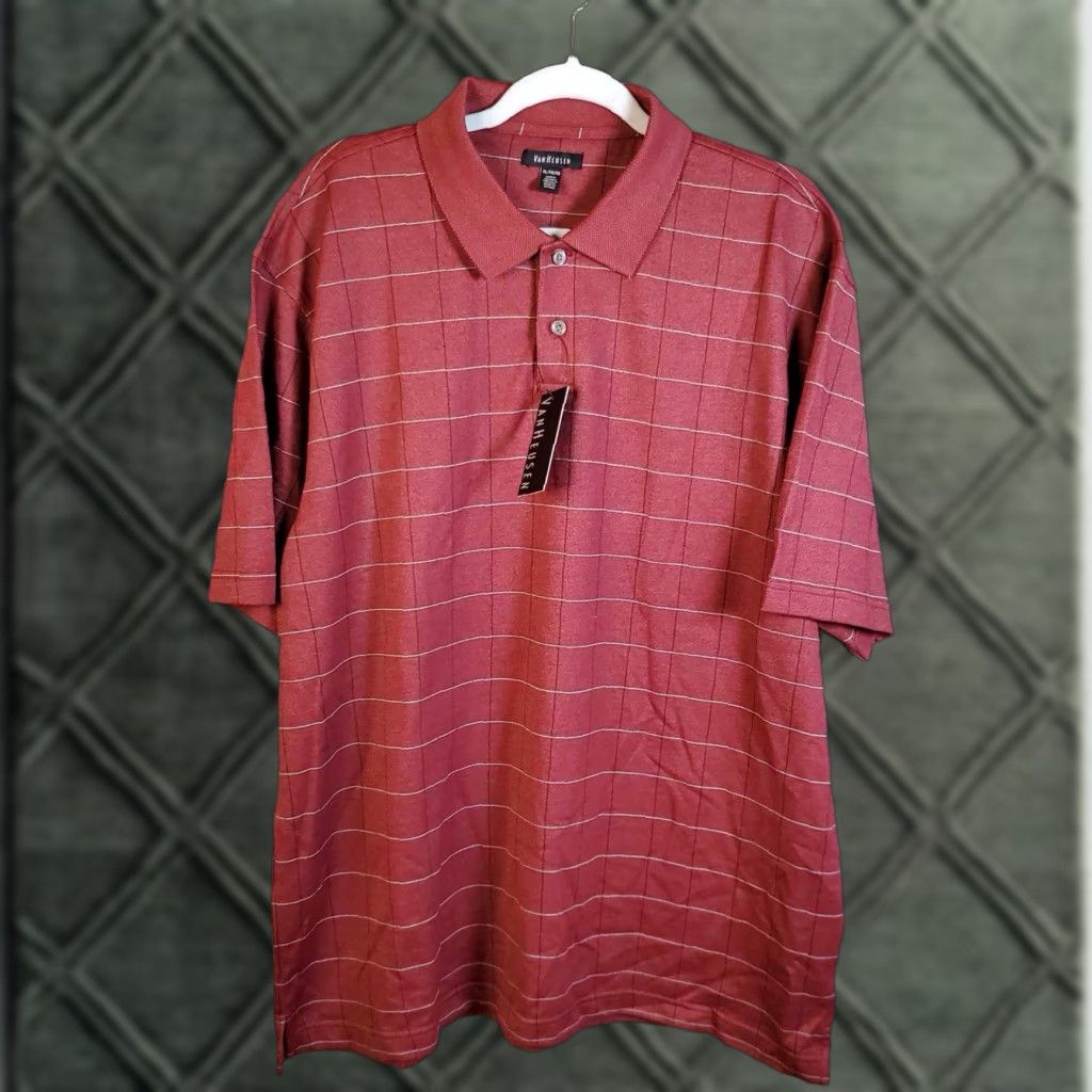 Van Heusen Van Heusen Shirt Mens XLT Red Short Sleeve Button Up NWT Size US XL / EU 56 / 4 - 1 Thumbnail