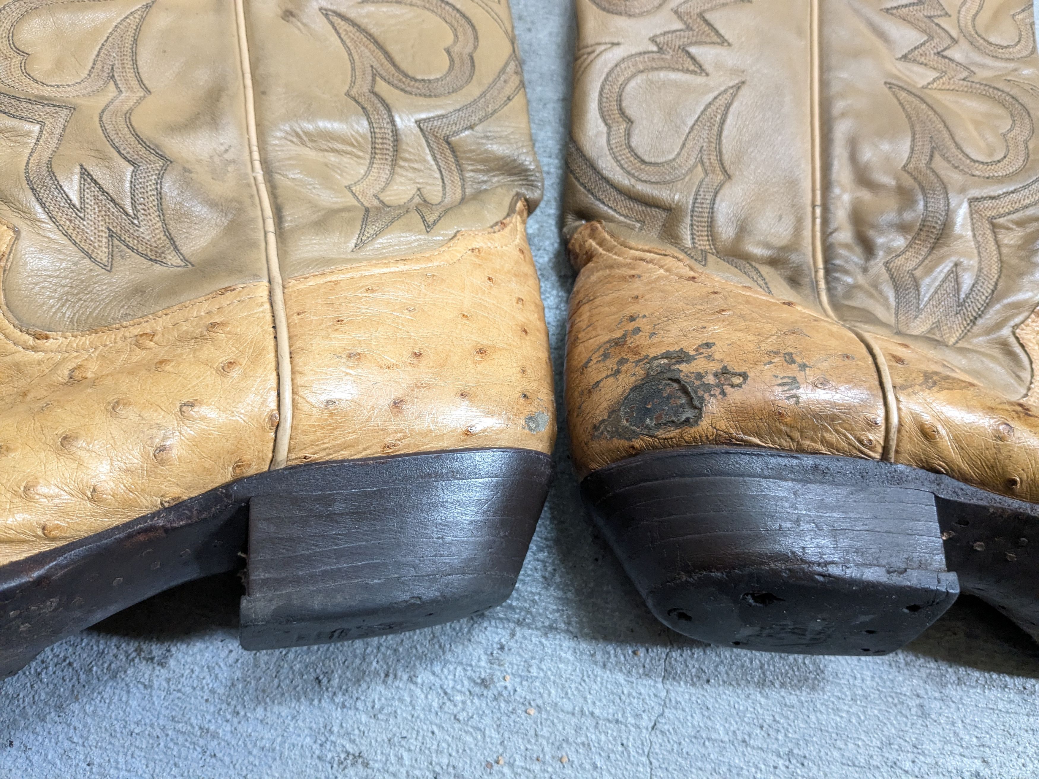 Tony Lama Tony Lama Cowboy Boots Beige 10.5 Wide Leather USA Americana Size US 10.5 / EU 43-44 - 3 Thumbnail