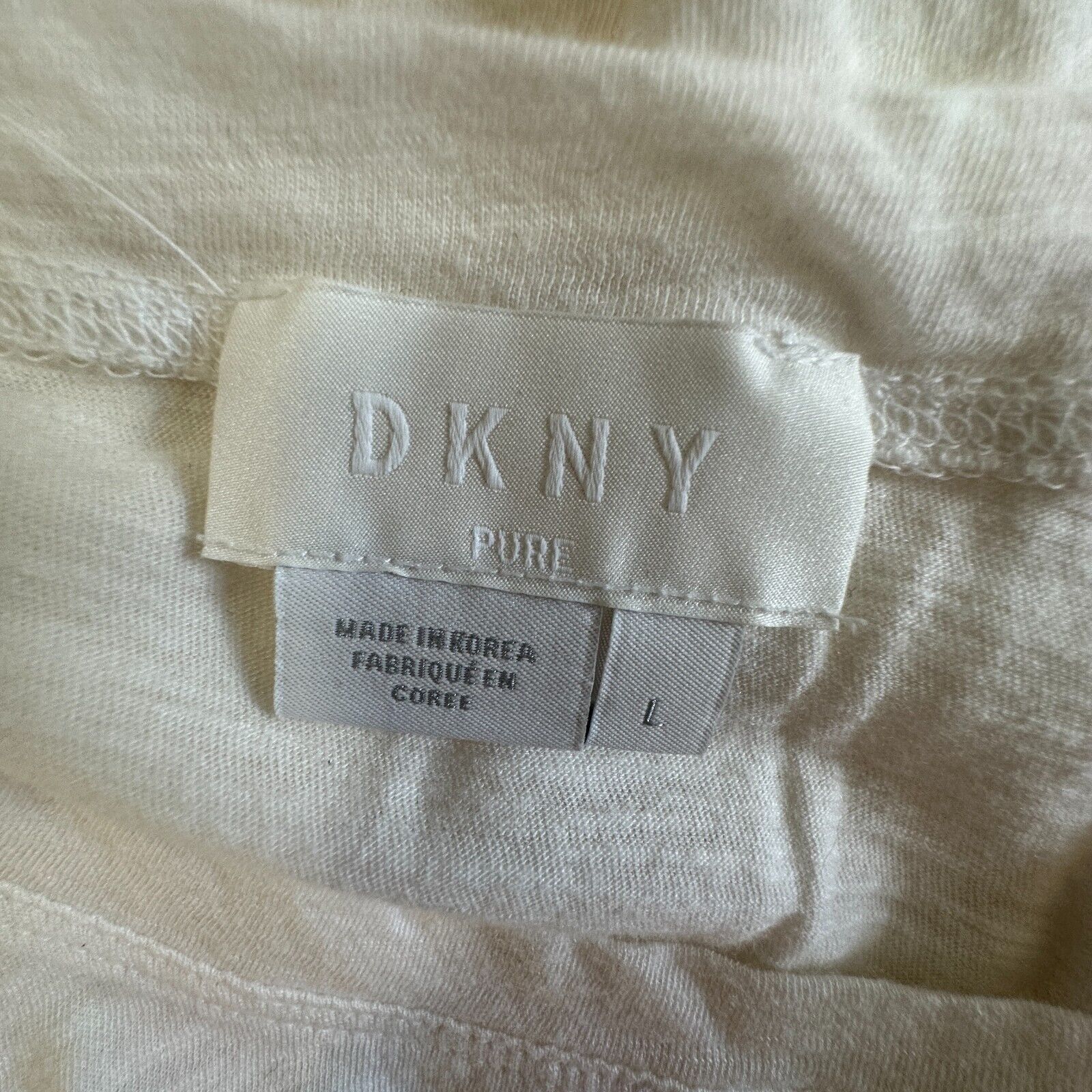 DKNY DKNY Ultra Soft Cream Short Sleeve Round Neck Crop Top L Size L / US 10 / IT 46 - 5 Thumbnail