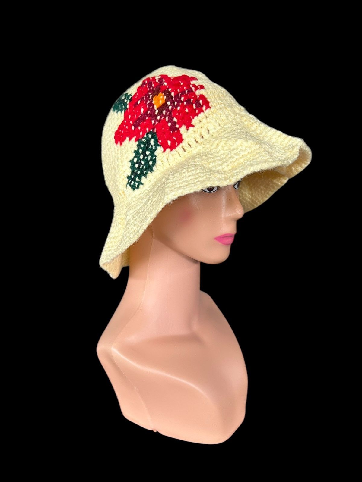 Japanese Brand × Kapital × Vintage Crochet Knitted Handmade Bucket Hats Size ONE SIZE - 3 Thumbnail