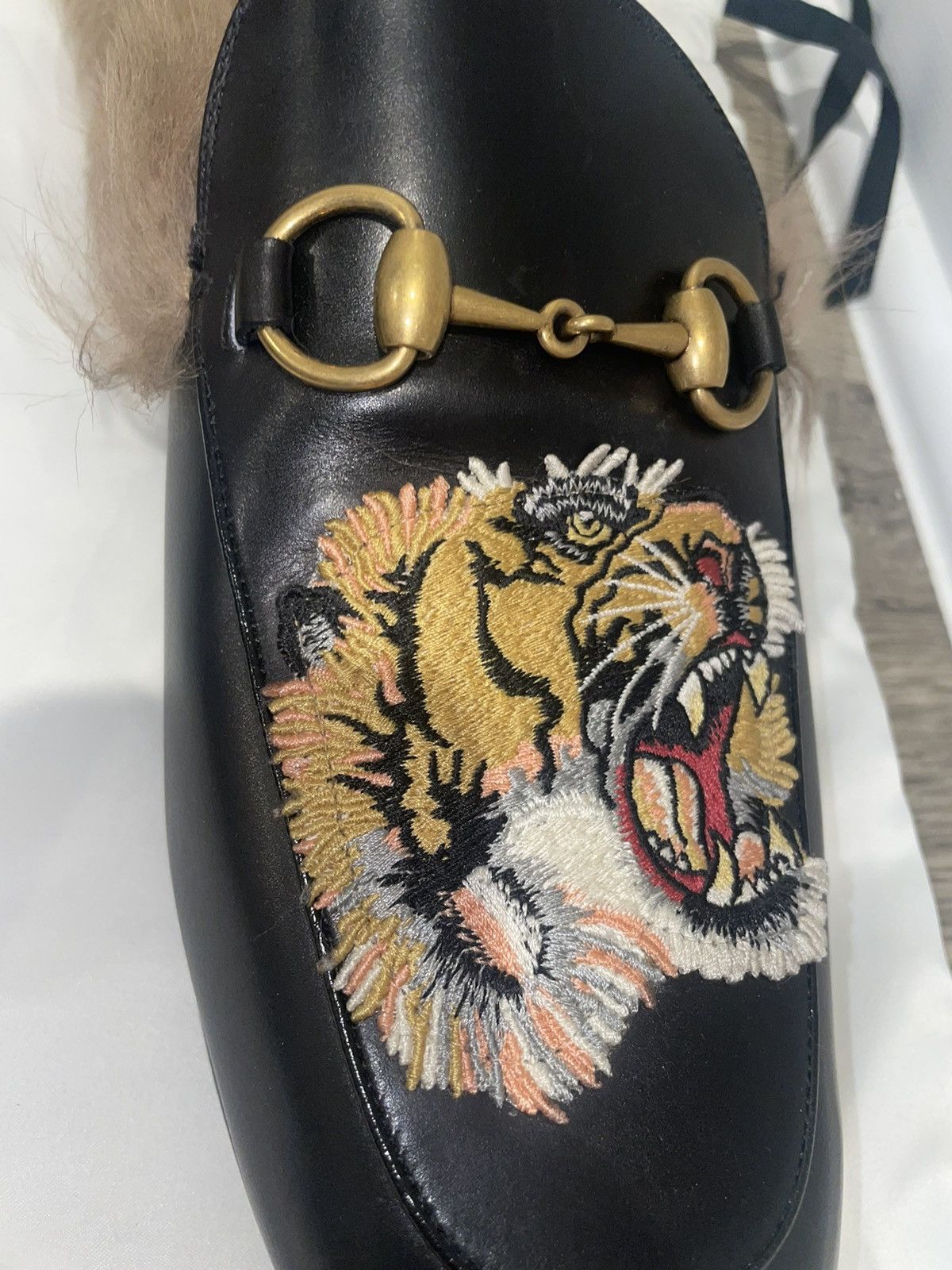 Gucci Gucci Princetown Fur Black Leather Rare Sold Out Size US 9 / EU 42 - 7 Thumbnail