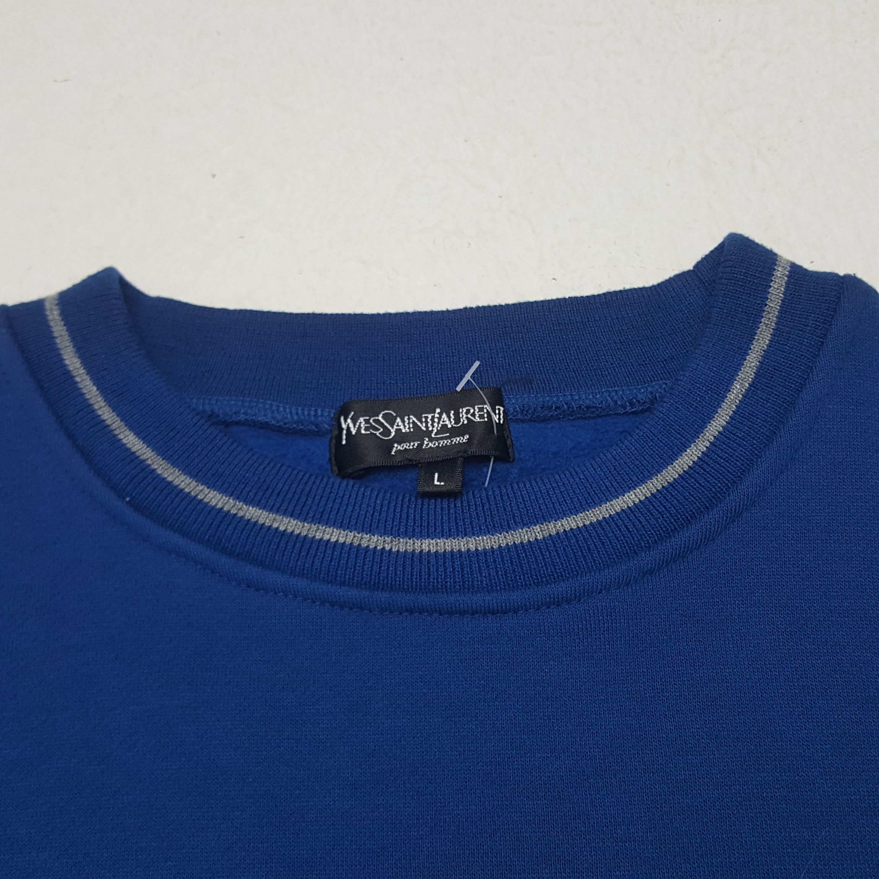 Designer × Japanese Brand × Yves Saint Laurent Vintage Yves Saint Laurent Embroidery Logo Sweatshirt Size US L / EU 52-54 / 3 - 4 Thumbnail
