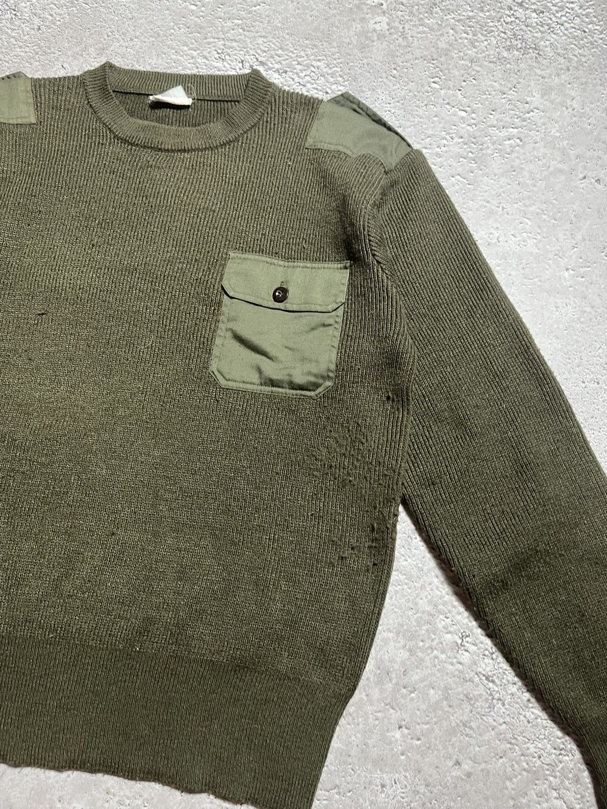 Other US Army Olive Green Wool Military Sweater Shoulder Patches Size US XXL / EU 58 / 5 - 4 Thumbnail