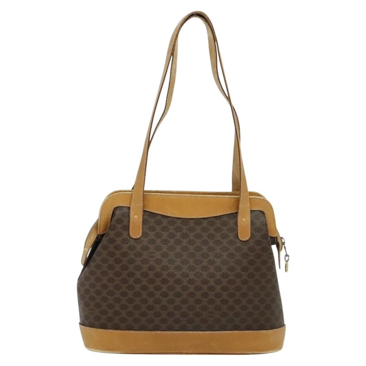 Celine CELINE Macadam Canvas Cicada Shoulder Bag Pvc Leather Brown Size ONE SIZE - 3 Thumbnail