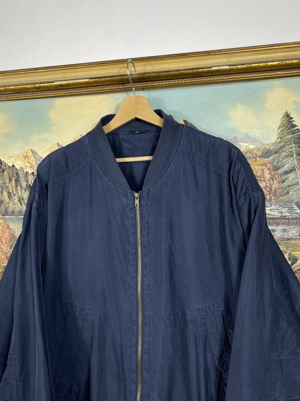 Vintage Vintage 90s Baggy Oversize Silk Bomber Jacket Avant Garde Size US L / EU 52-54 / 3 - 4 Thumbnail