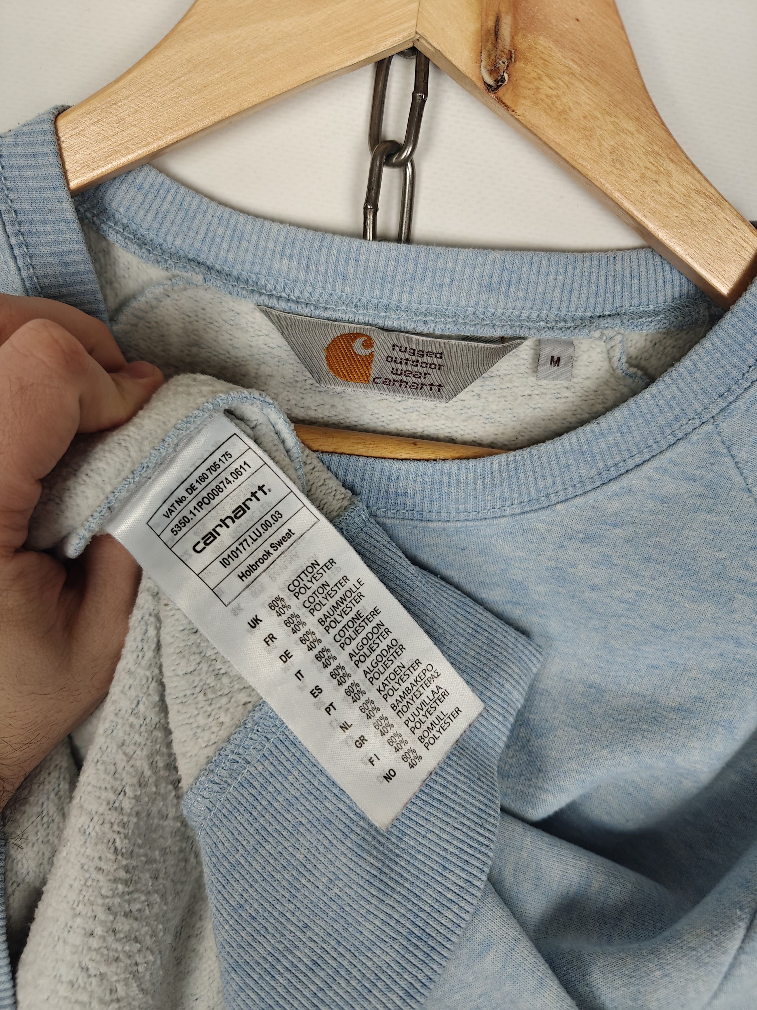 Carhartt Carhartt Holbrook Sweatshirt Crewneck Pullover Blue size M Size US M / EU 48-50 / 2 - 8 Thumbnail