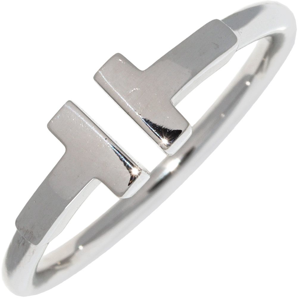 Tiffany & Co. Tiffany & Co Tiffany & Co K18WG T Wire Ring Size 15.5 Metal Ring 2304337 in Great Condition Size ONE SIZE - 1 Thumbnail
