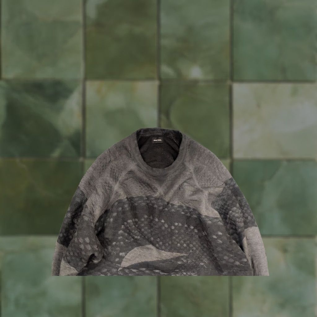 Diesel Diesel Snake Gray Faded Oversized Sweatshirts Main Selling Point Crew Neck Men M Gray Snake 90s Vintage Style Sweatshirt Size US M / EU 48-50 / 2 - 1 Thumbnail
