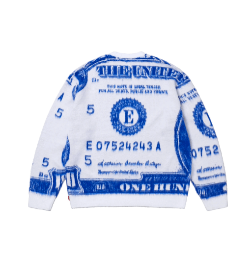 Supreme Supreme Money Sweater White Size Small Size US S / EU 44-46 / 1 - 2 Thumbnail