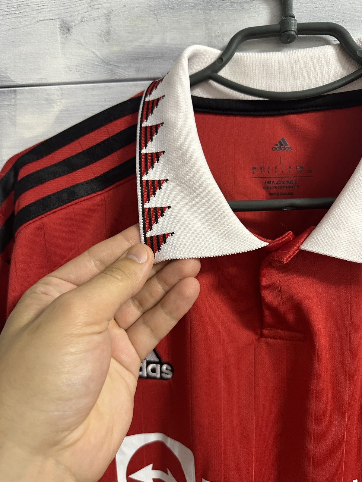 Adidas Rare Soccer Jersey Sancho 25 Manchester United Adidas 2022 Size US L / EU 52-54 / 3 - 6 Thumbnail