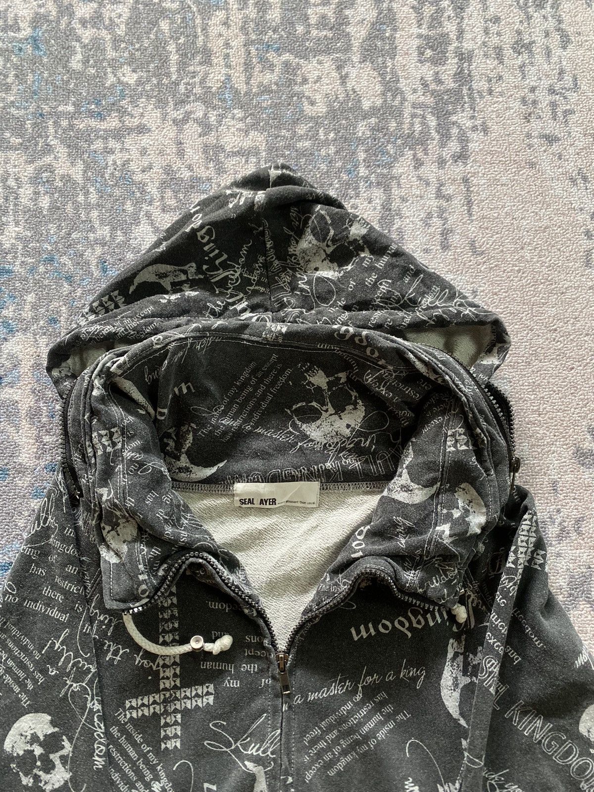 If Six Was Nine × Japanese Brand × Le Grande Bleu (L.G.B.) Japanes seal layer skull bono style zip hoodie Size US M / EU 48-50 / 2 - 5 Thumbnail