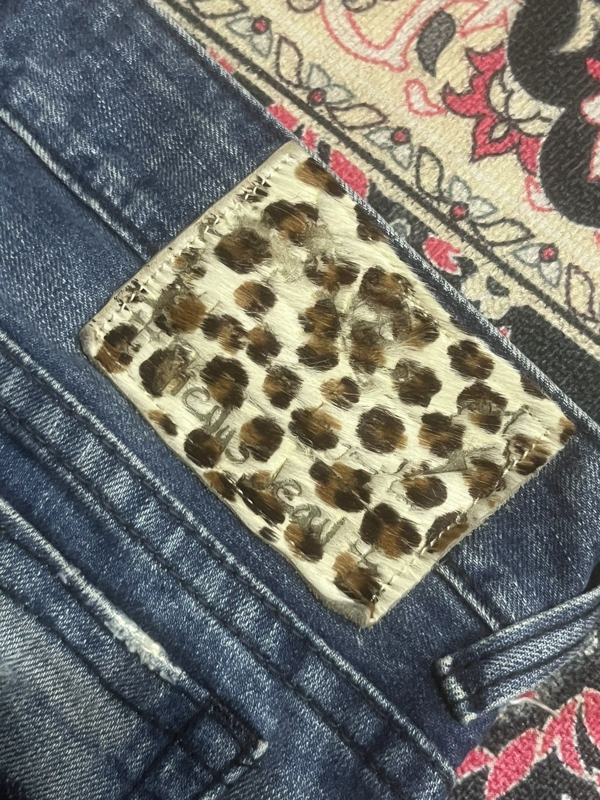 If Six Was Nine Japanese Brand Venus Fragment Design Studded Rip Flare Jeans Size 30" / US 8 / IT 44 - 9 Thumbnail