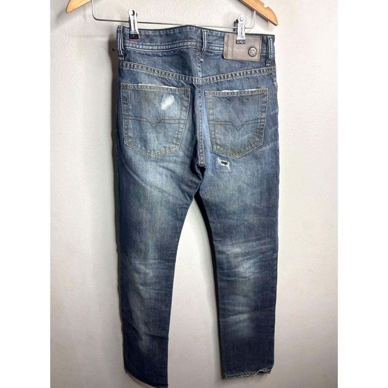 Diesel Diesel Buster Jeans Mens 26x30 Blue Medium Wash Slim Tapered Distressed Denim Size US 26 / EU 42 - 5 Thumbnail