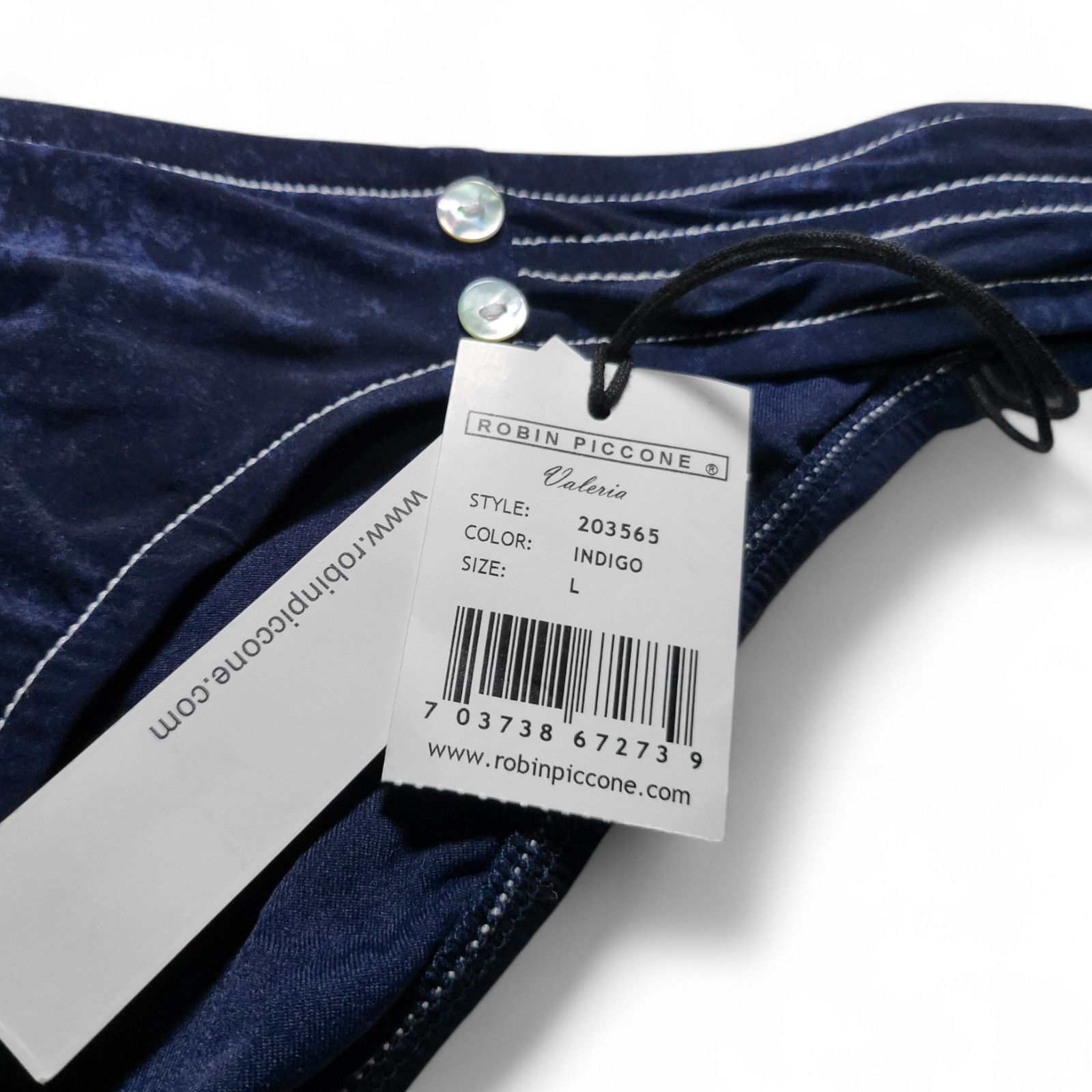 Other NWT ROBIN PICCONE Valeria Stitched Low Rise Bikini Bottom Size L / US 10 / IT 46 - 3 Thumbnail