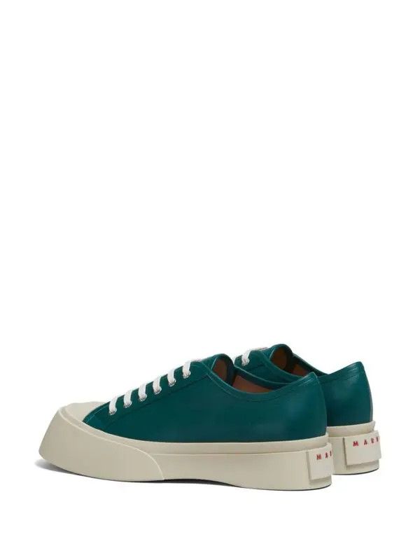Marni o1w1db11125 Pablo Lace Up Leather Sneakers in Green Size US 10 / EU 43 - 3 Thumbnail