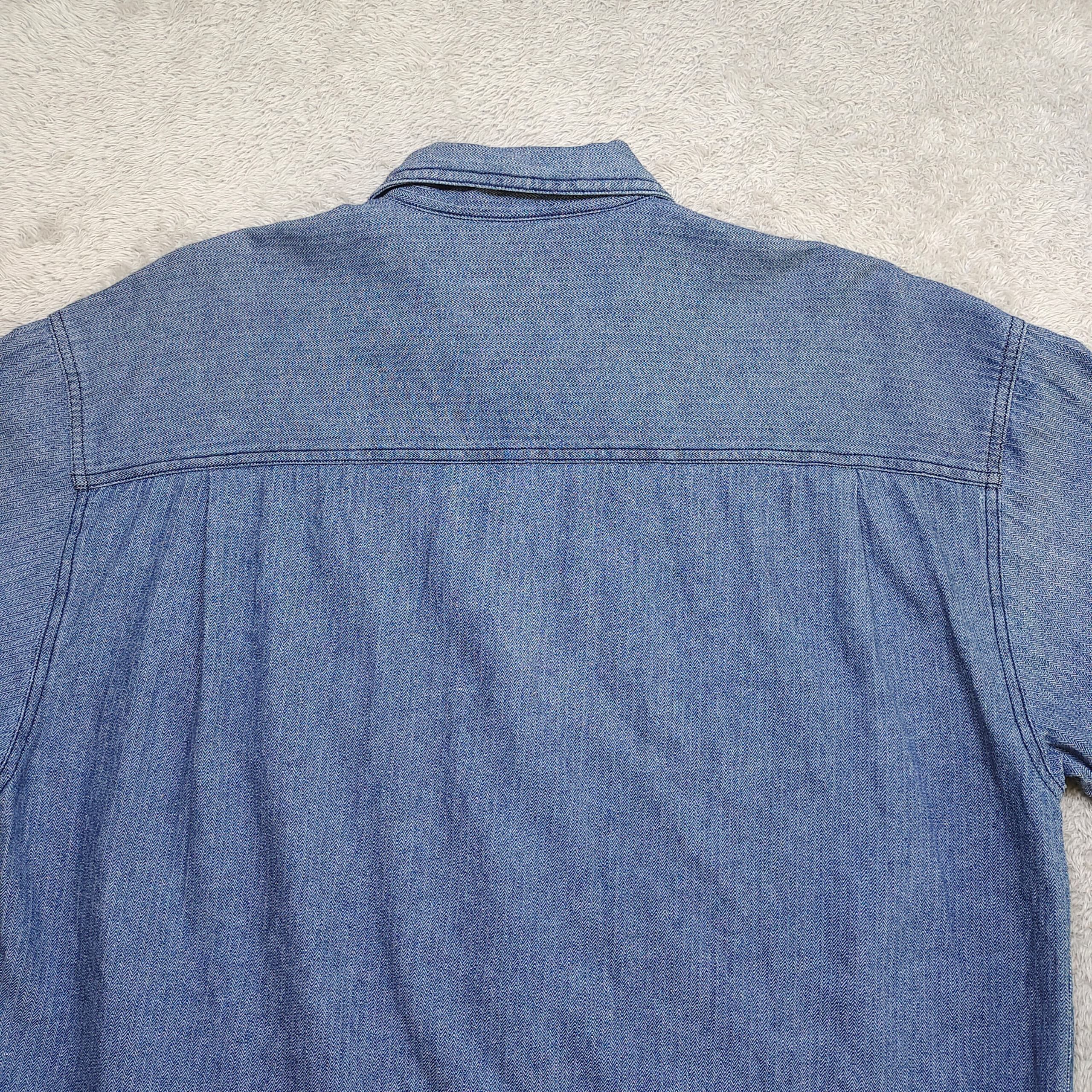 Vintage Piaggio Vespa button up shirt indigo jeans herringbone shirt Size US M / EU 48-50 / 2 - 6 Thumbnail