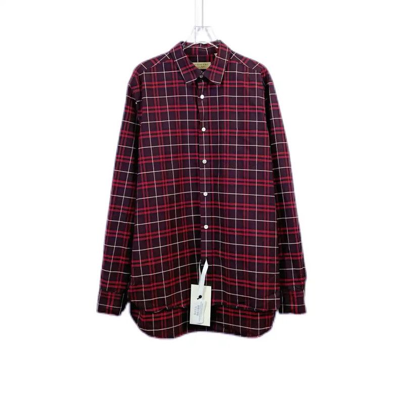 Burberry Burberry Red Long Sleeve Shirt for Women Size L / US 10 / IT 46 - 1 Thumbnail