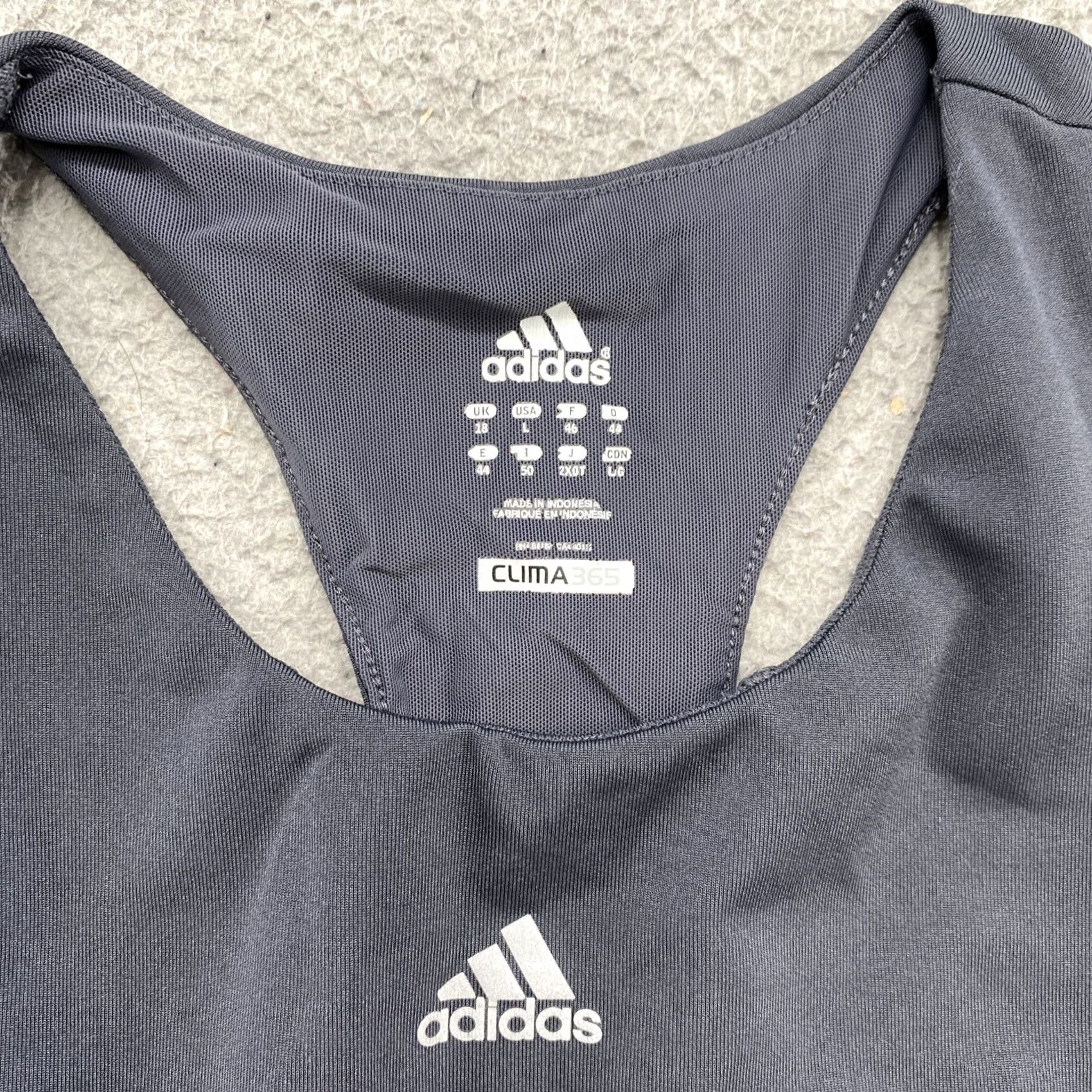 Adidas Adidas CLIMA365 Gray Tank Top Women Large Athletic Sleeveless Racerback Shirt Polo Size L / US 10 / IT 46 - 3 Thumbnail