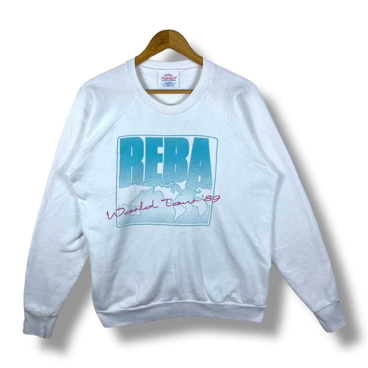 Band Tees Vintage 80's REBA World Tour '89 Crewneck Sweatshirt Size US XL / EU 56 / 4 - 1 Thumbnail