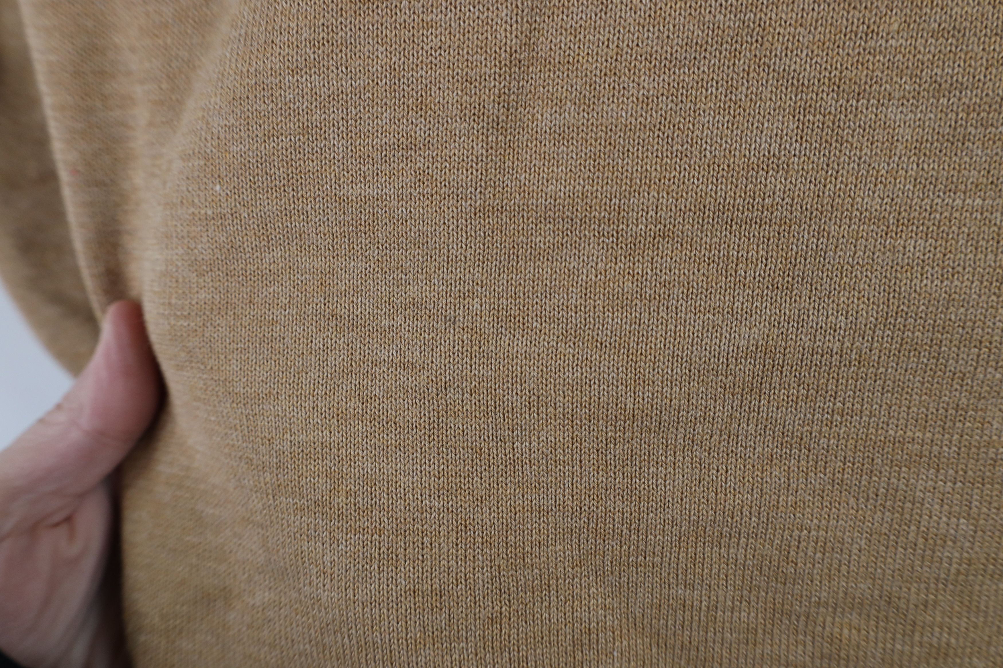 Lands' End × Vintage Vintage 90s Lands End Cotton Knit V-Neck Sweater Vest Beige Size US XL / EU 56 / 4 - 4 Thumbnail