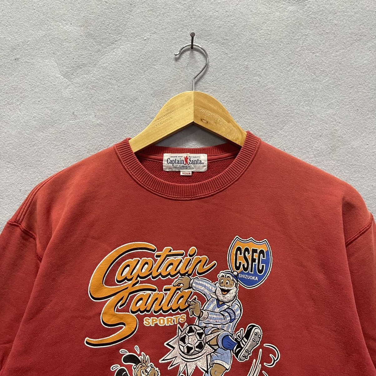 Vintage 1990s Captain Santa Football Club Sweatshirt Red Graphic Size US M / EU 48-50 / 2 - 2 Thumbnail