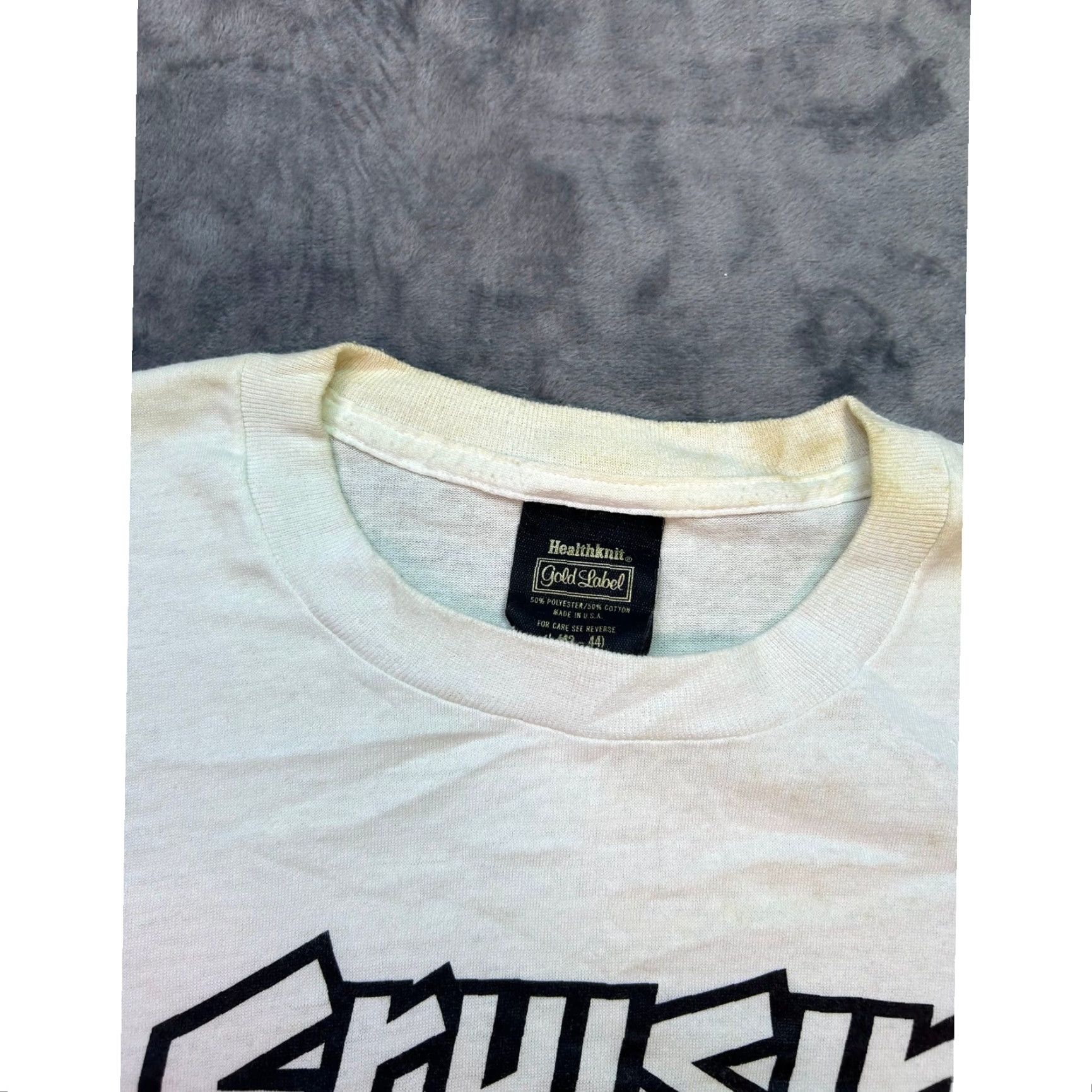 Ford VINTAGE Heathknit Gold Label Ford T-Shirt Muscle Car Graphic White Large Men Crew Neck Short Sleeve 90s Vintage USA Size US L / EU 52-54 / 3 - 4 Thumbnail