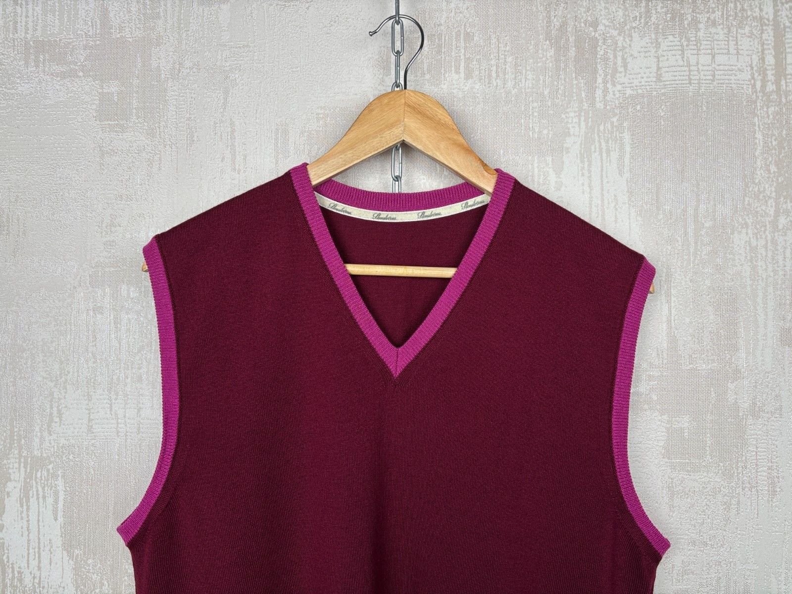Strenstroms Stenstroms V-neck Wool Sweater Jumper Vest Gilet Size US L / EU 52-54 / 3 - 2 Thumbnail