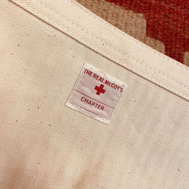 The Real McCoy's The Real McCoy'sRED CROSS APRON BAG - WHITE MILDLY PINKISH Size ONE SIZE - 2 Thumbnail