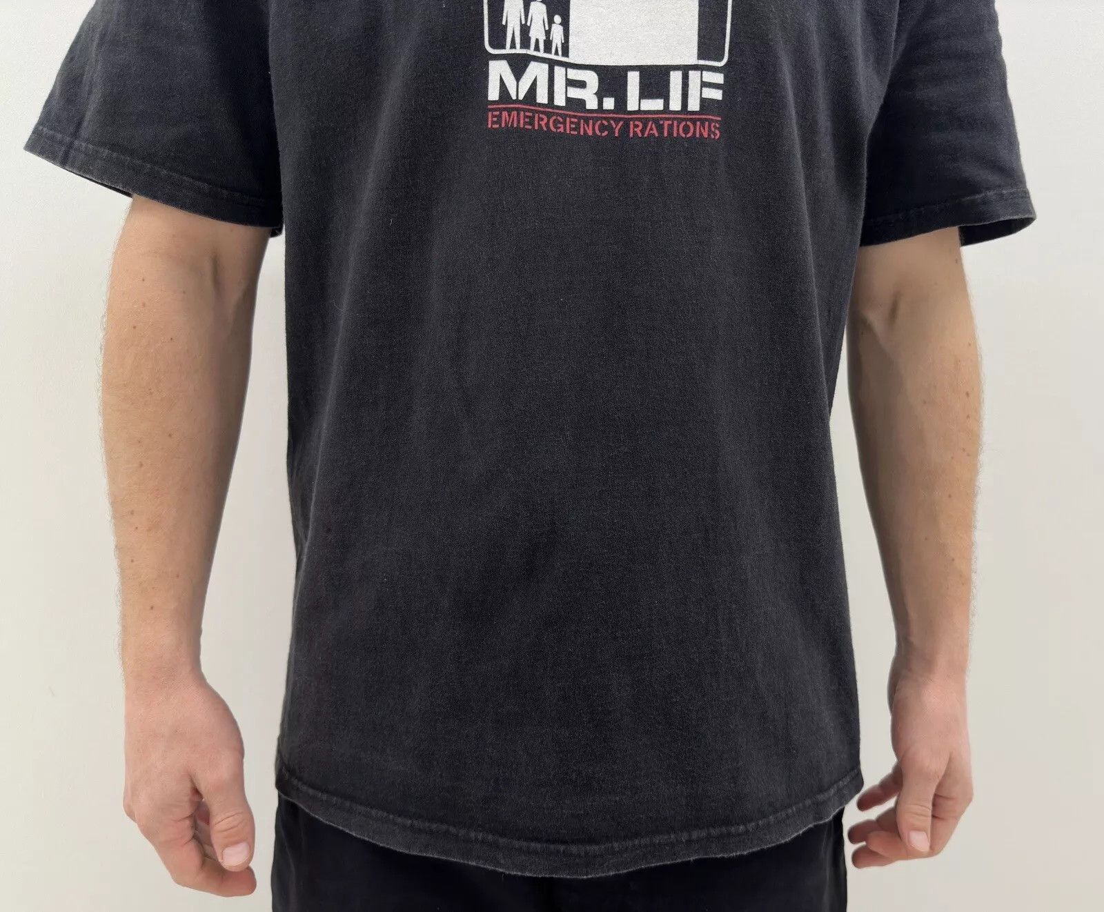 Hanes Vintage Mr. Lif Emergency Rations Shirt Faded Mens Hip Hop Size US L / EU 52-54 / 3 - 5 Thumbnail