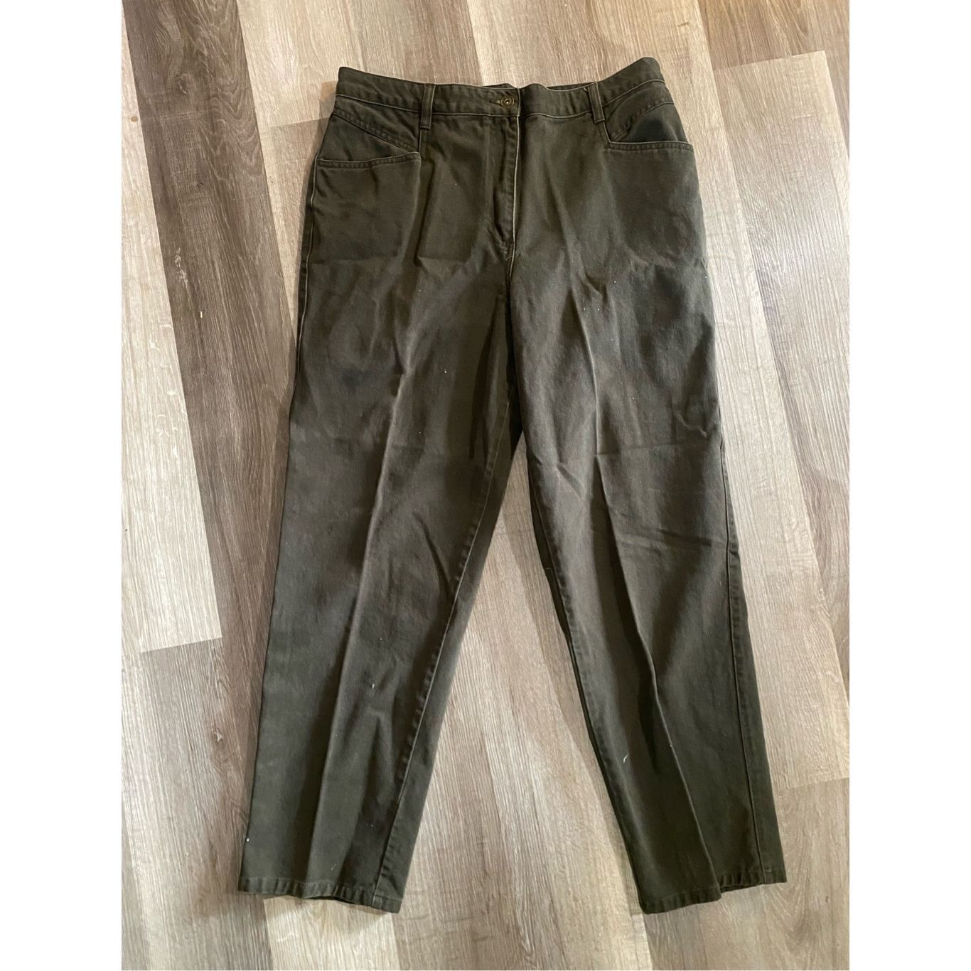 Other Christopher & Banks Green Pants, 100% Cotton- EUC, Size 14 Size 36" / US 14 / IT 50 - 3 Thumbnail