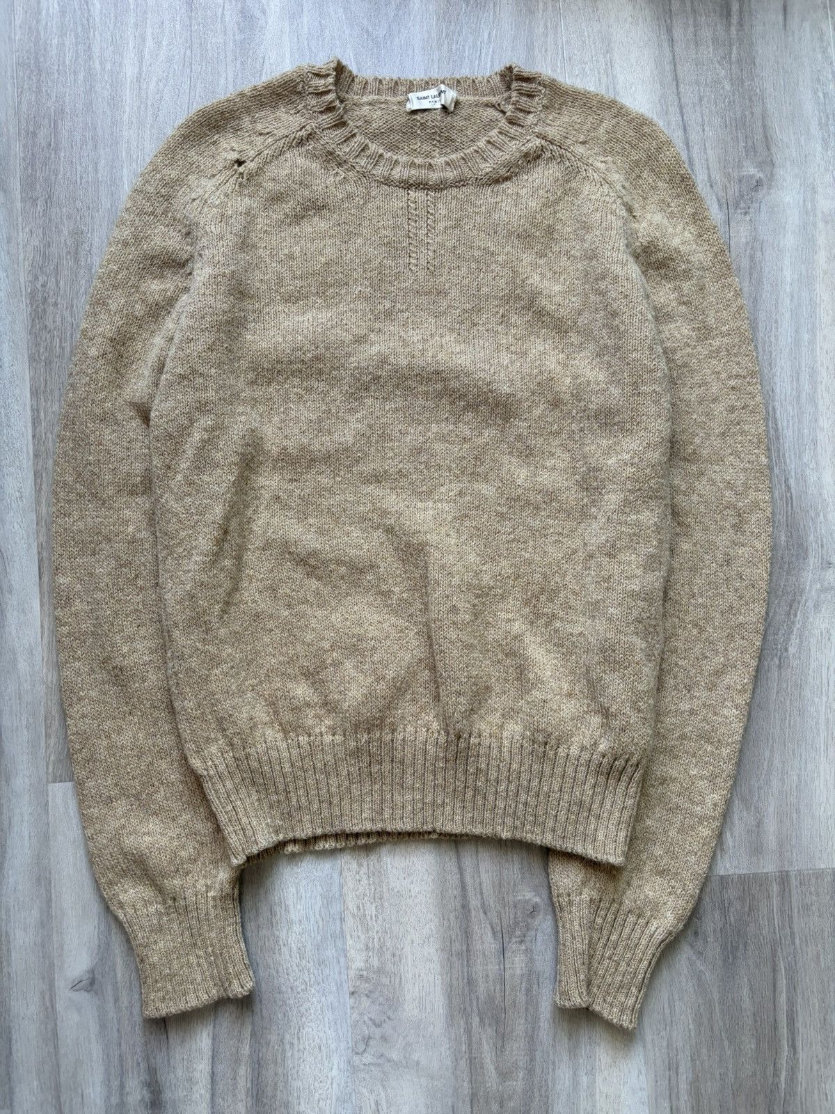Saint Laurent Paris Saint Laurent Hedi Camel Wool Pullover Knit Sweater Size US M / EU 48-50 / 2 - 1 Thumbnail