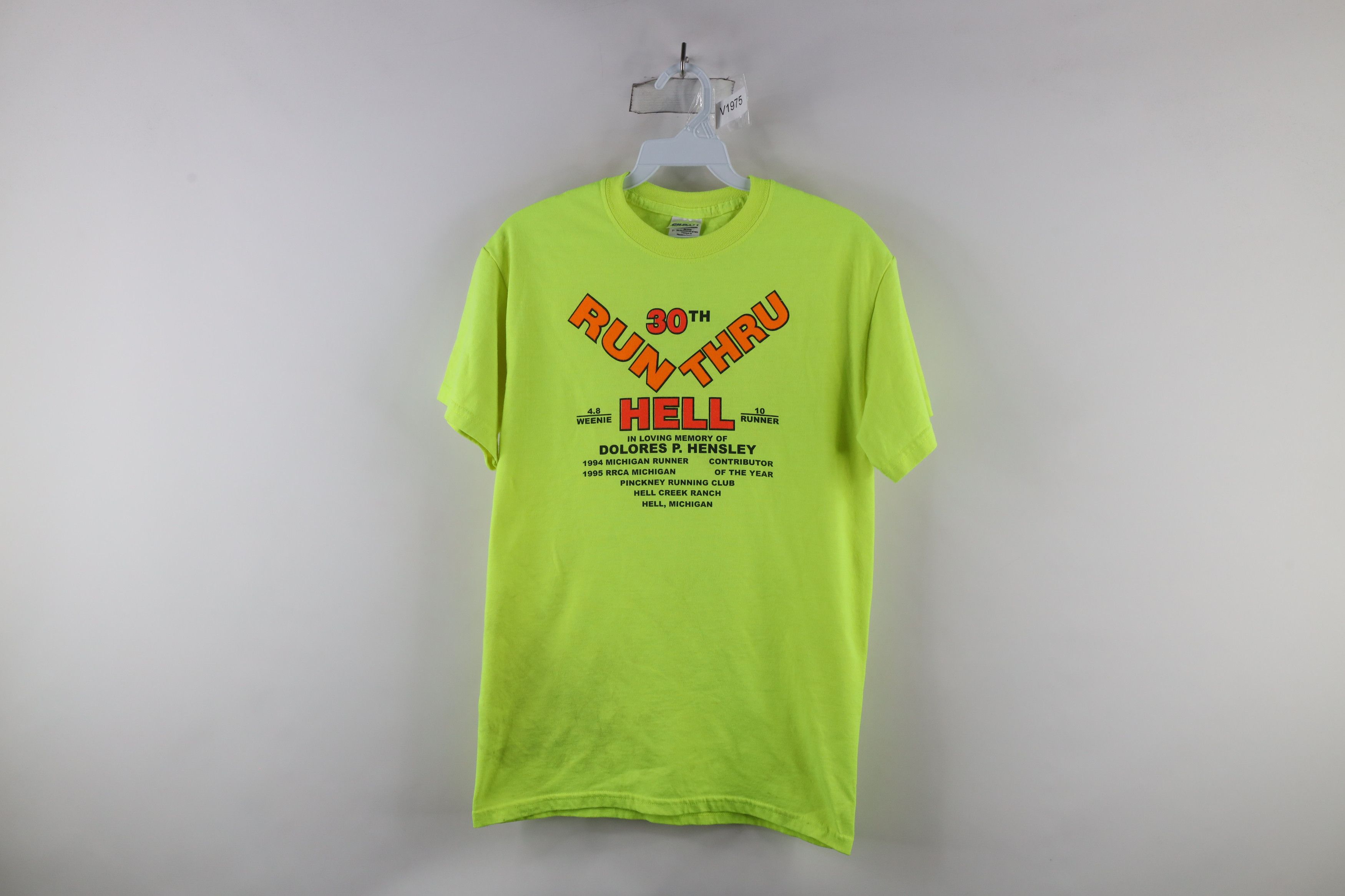 Vintage Vintage Race Run Thru Hell Michigan Short Sleeve T-Shirt Size US S / EU 44-46 / 1 - 1 Thumbnail