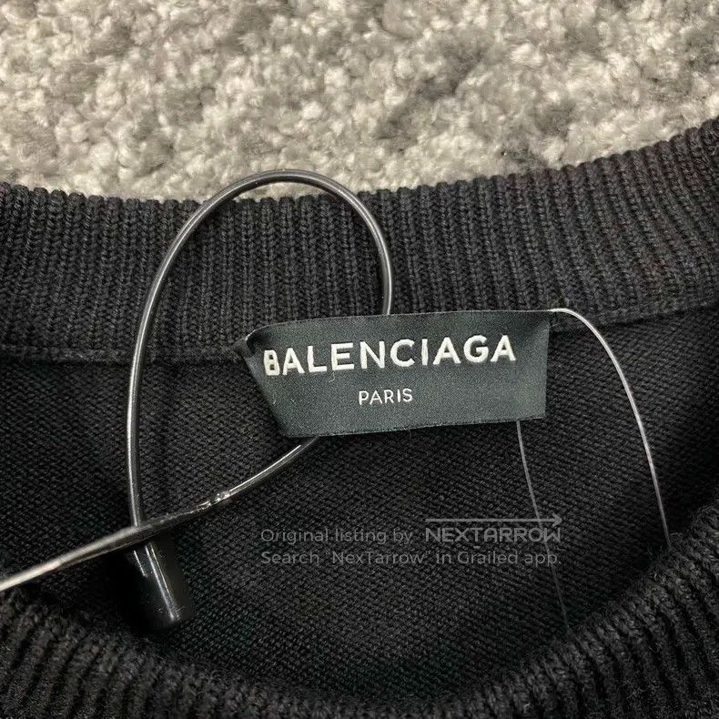 Balenciaga Balenciaga Paris Destroyed Hem Sweater Size US S / EU 44-46 / 1 - 4 Thumbnail