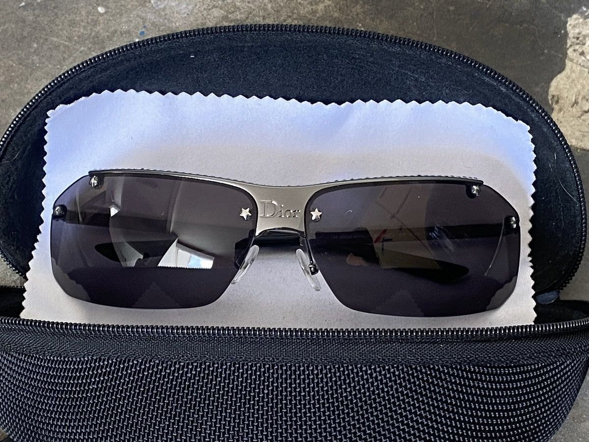 Dior Christian Dior Black Rimless Hit 2 Star Studs Sunglasses Size ONE SIZE - 6 Thumbnail
