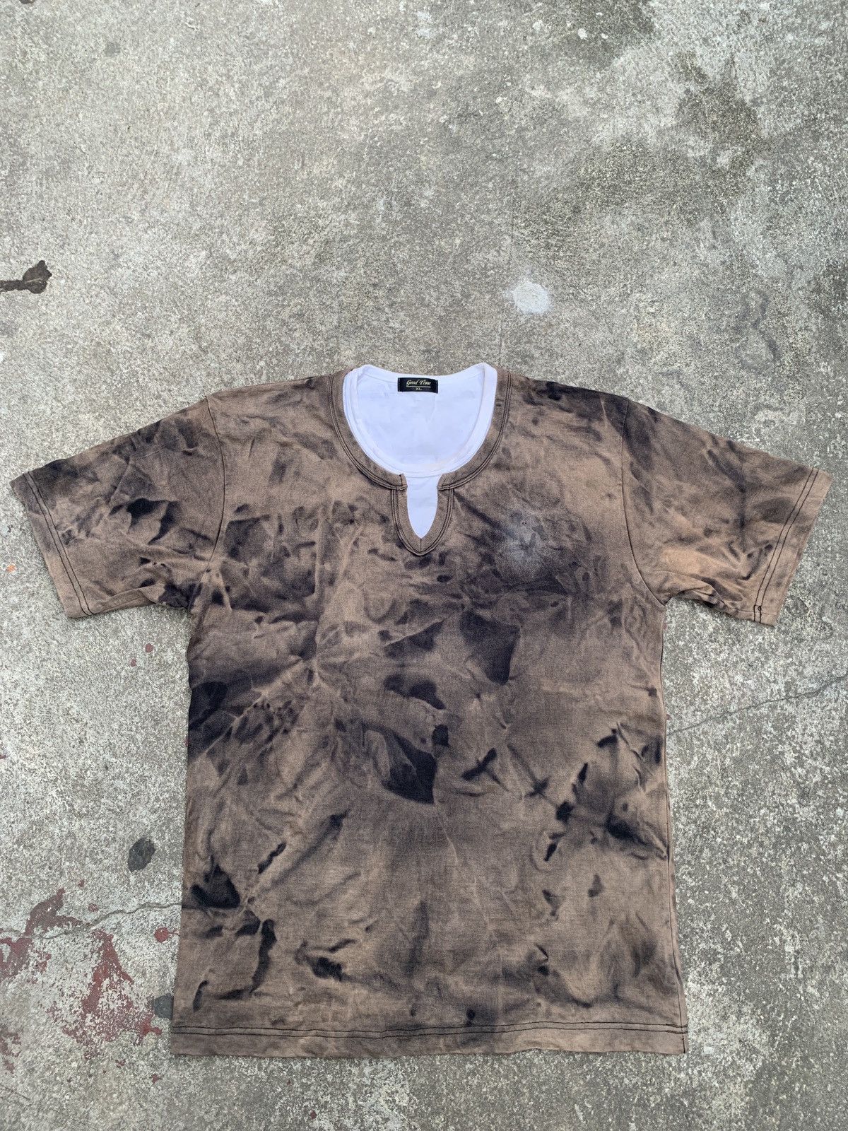 Japanese Brand Good Time Double Layers Abstract Shirt Size US XL / EU 56 / 4 - 1 Thumbnail
