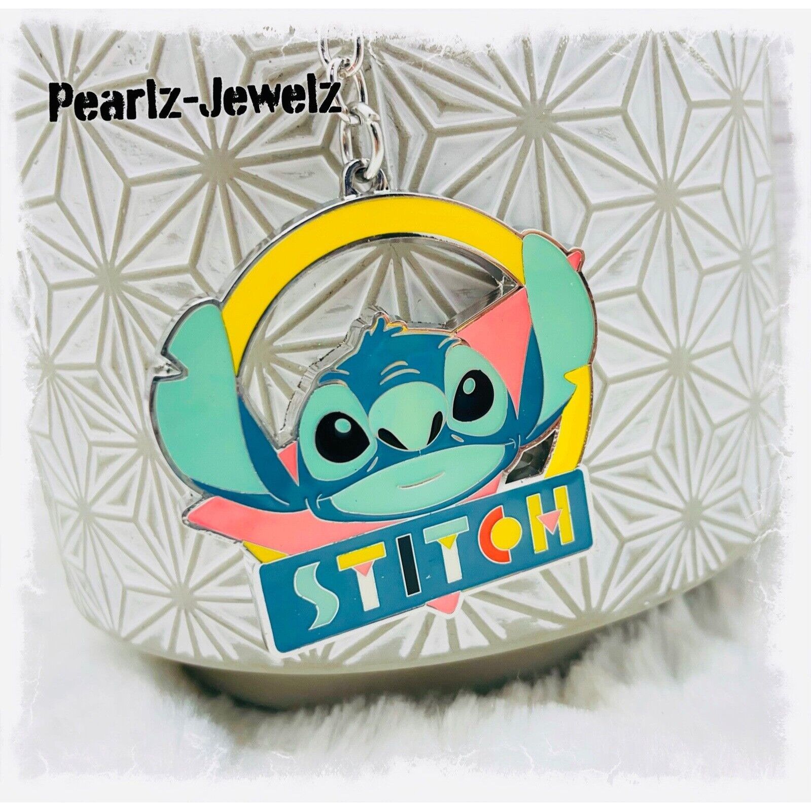 Disney Loungefly Disney Lilo & Stitch '90s Retro Enamel Keychain Bo Size ONE SIZE - 2 Thumbnail