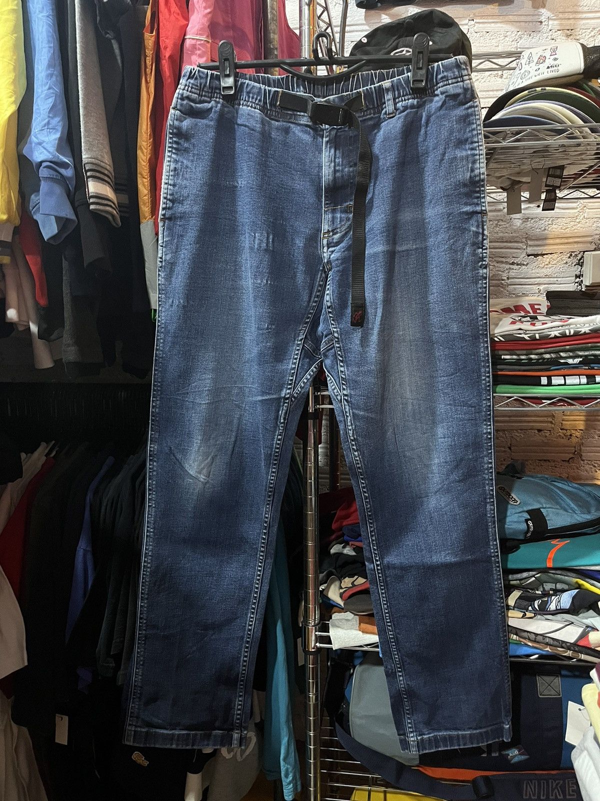 Gramicci Gramicci Regular Straight Blue Denim Camping Pant Logo Size US 32 / EU 48 - 1 Thumbnail